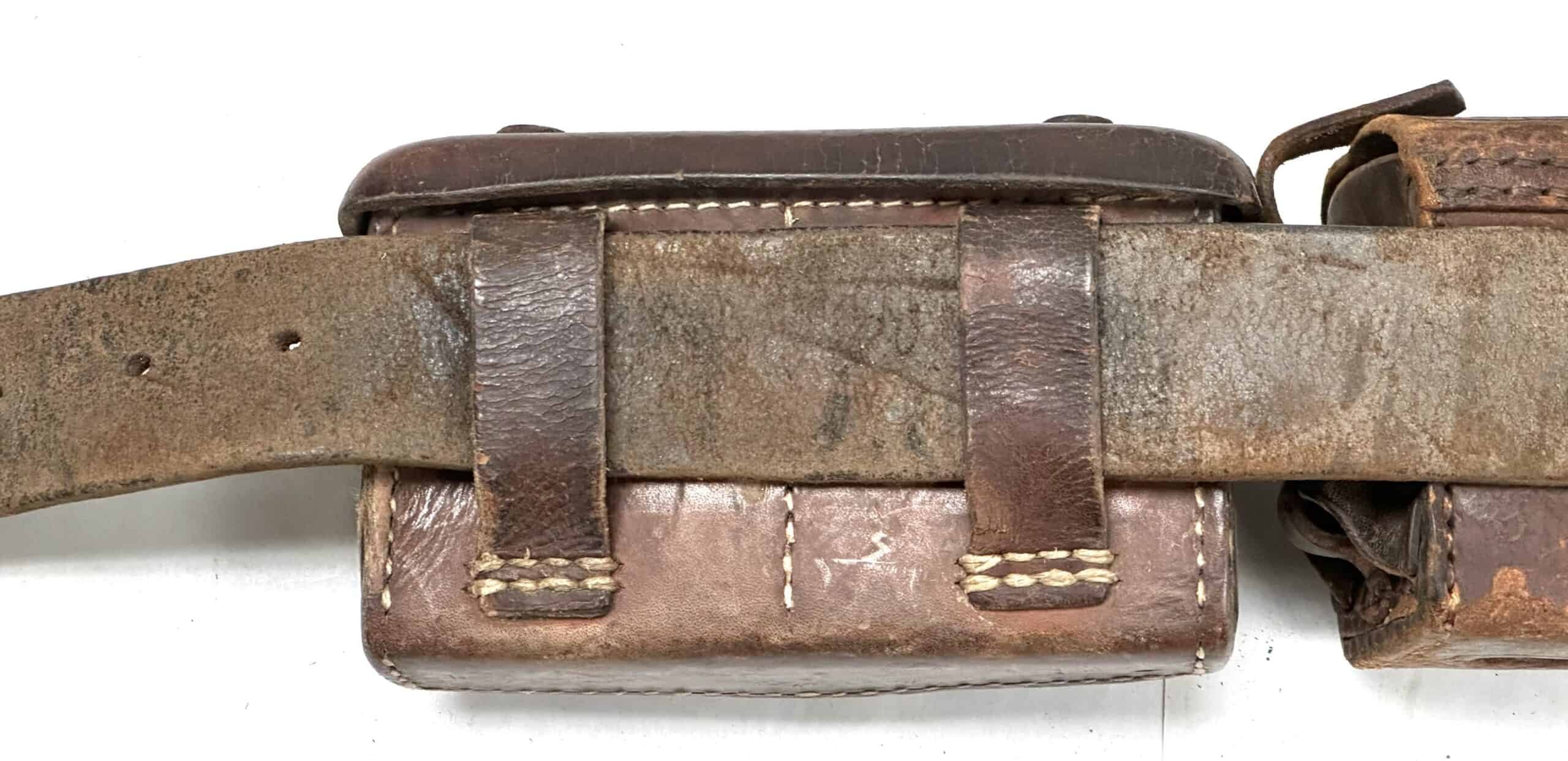 WW2 Japanese Navy Landing Force Belt Rig with Front and Rear Ammunition Pouches — image 10