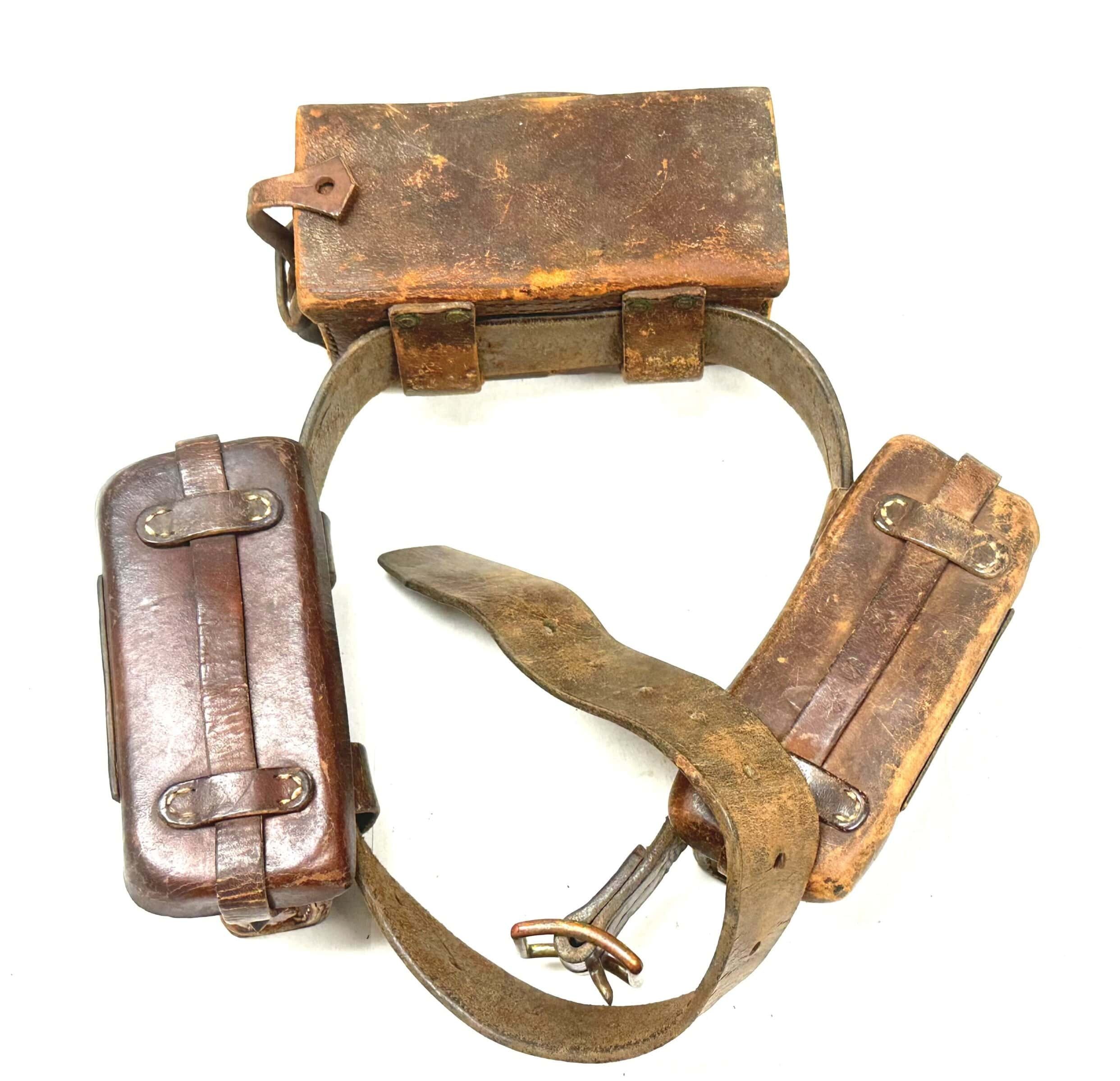 WW2 Japanese Navy Landing Force Belt Rig with Front and Rear Ammunition Pouches — image 11