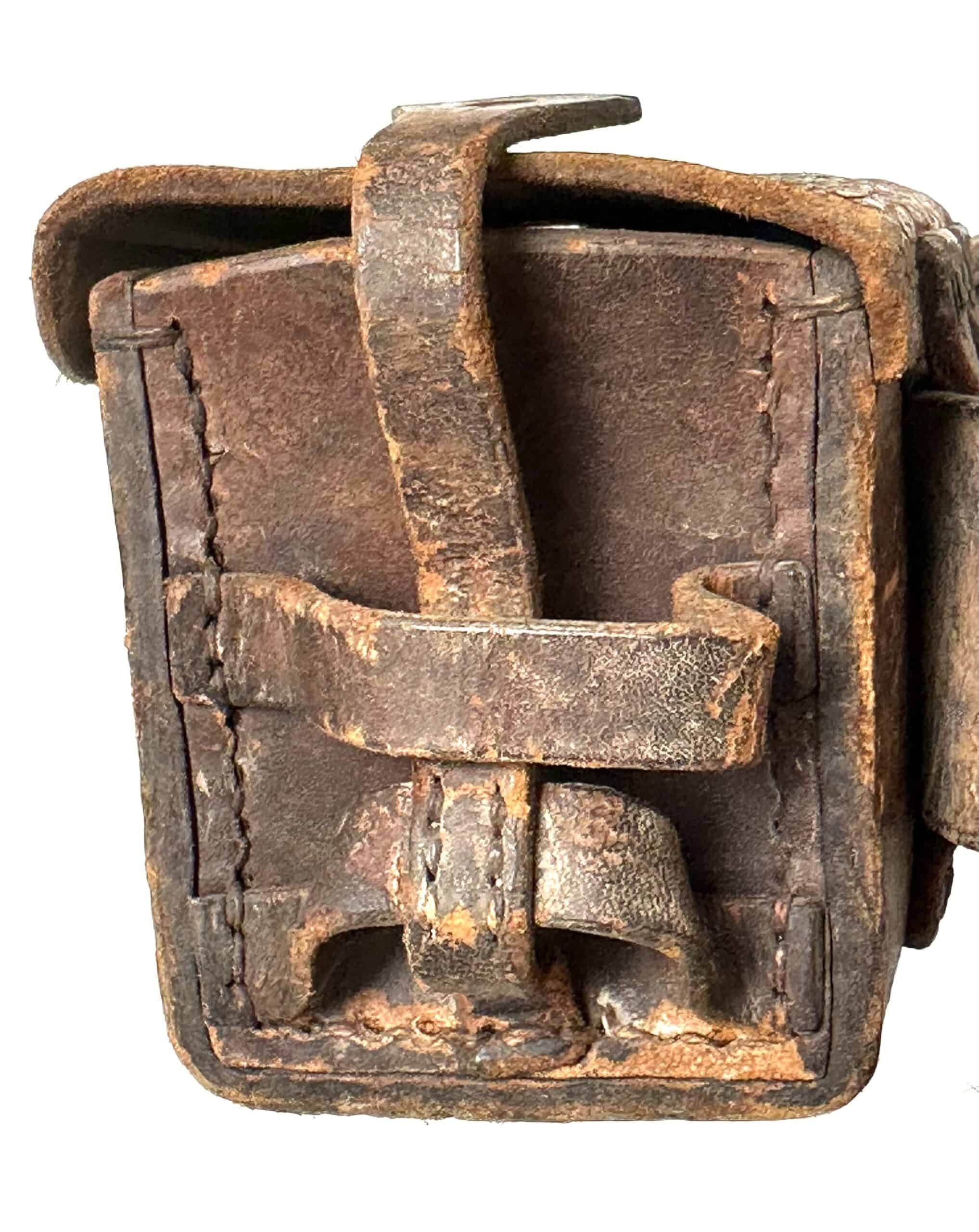 WW2 Japanese Navy Landing Force Belt Rig with Front and Rear Ammunition Pouches — image 12