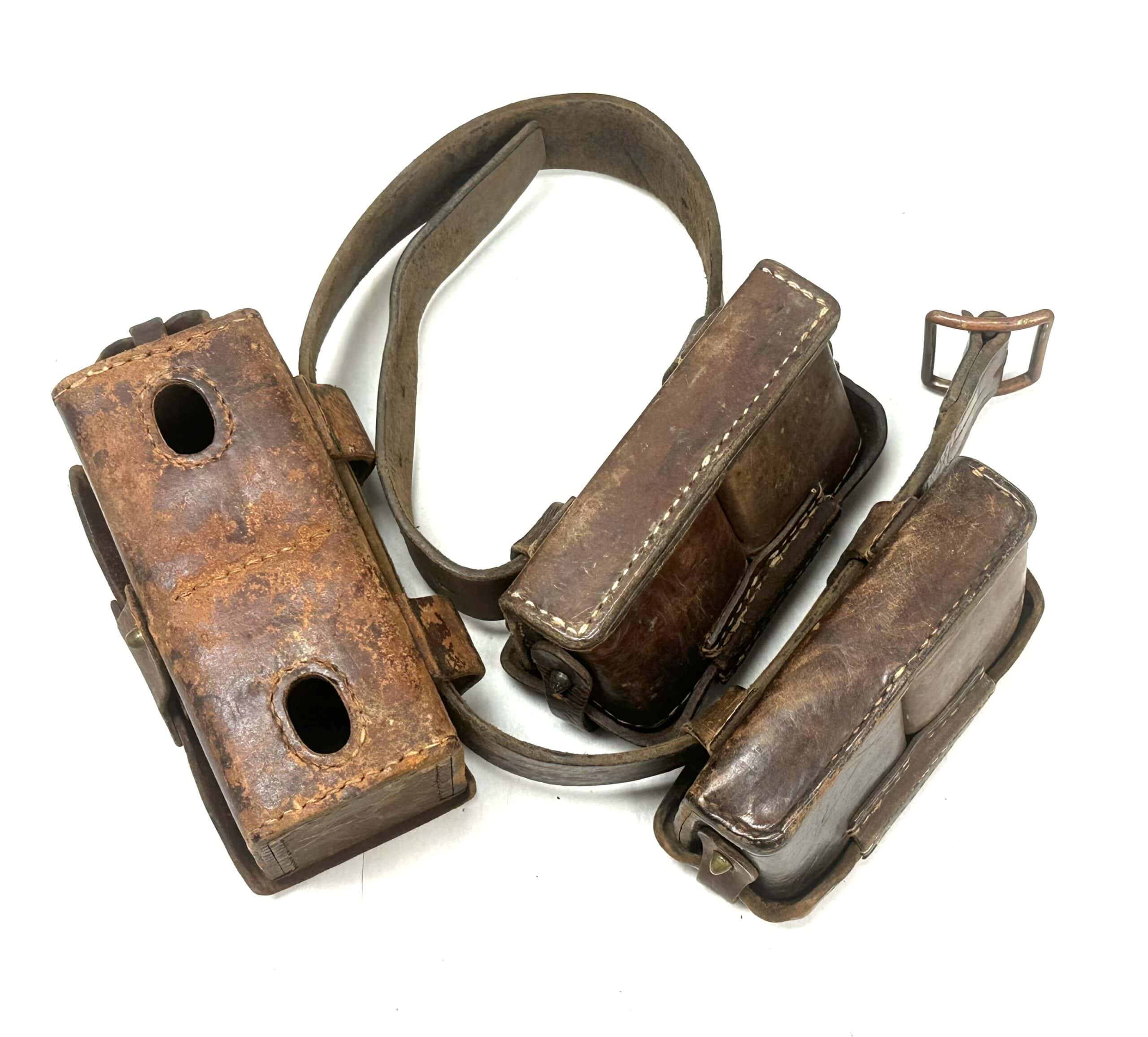 WW2 Japanese Navy Landing Force Belt Rig with Front and Rear Ammunition Pouches — image 13