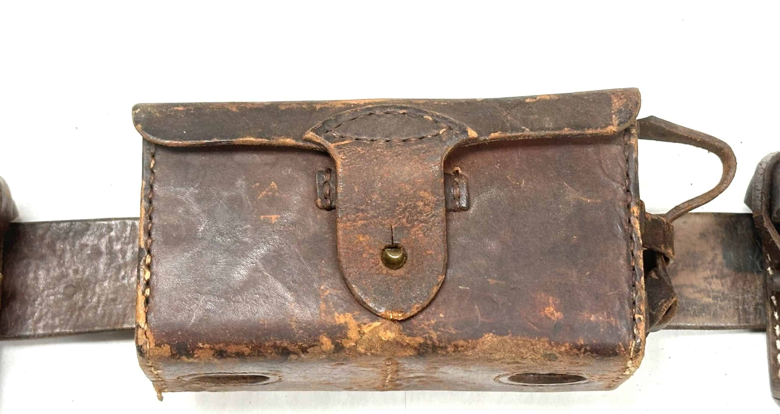 WW2 Japanese Navy Landing Force Belt Rig with Front and Rear Ammunition Pouches — image 3