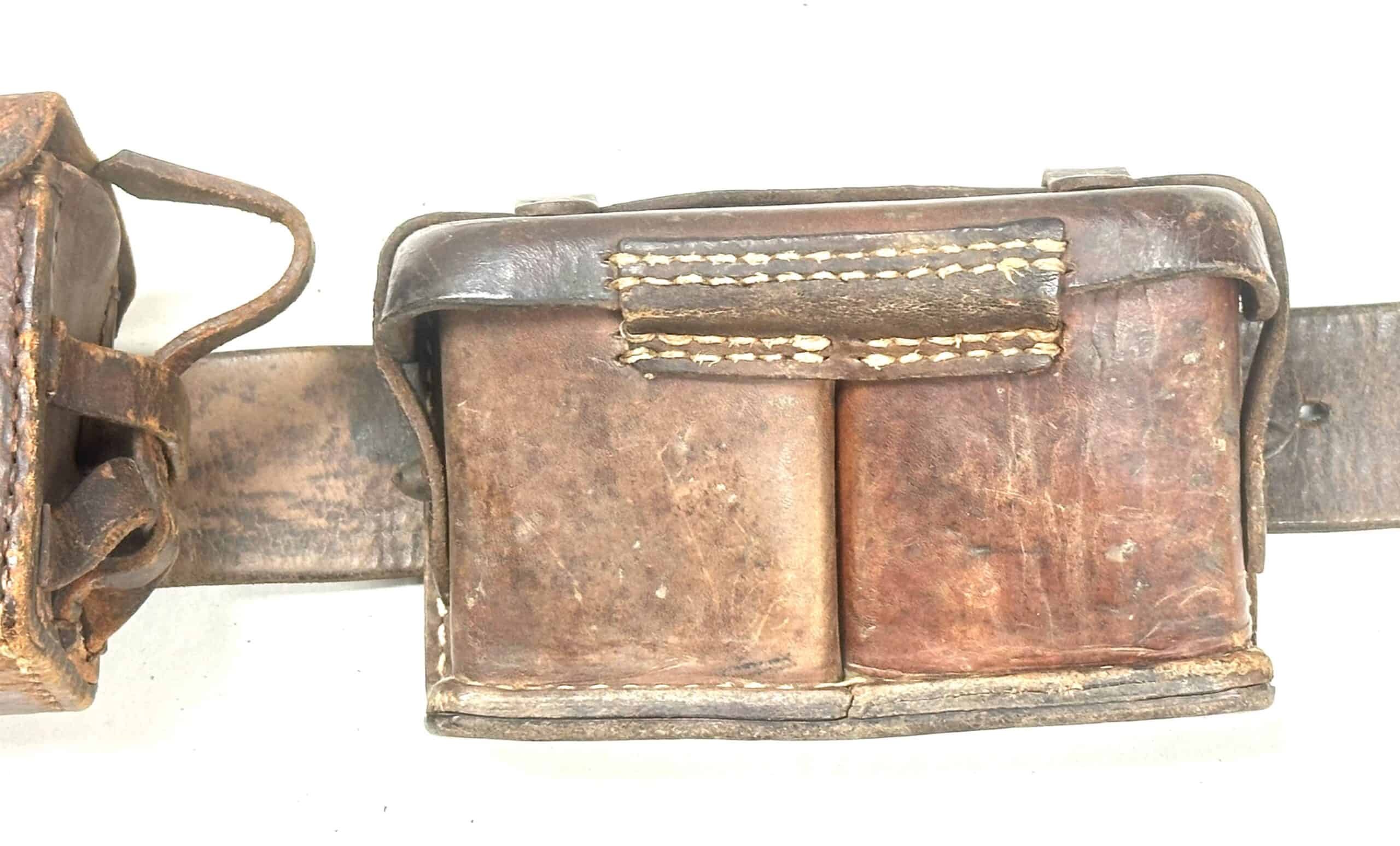 WW2 Japanese Navy Landing Force Belt Rig with Front and Rear Ammunition Pouches — image 4