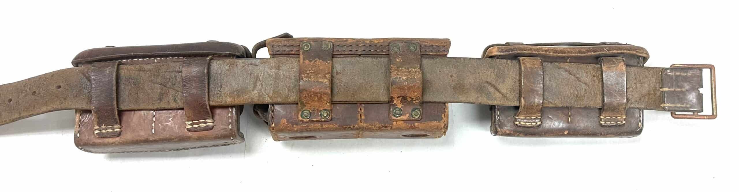 WW2 Japanese Navy Landing Force Belt Rig with Front and Rear Ammunition Pouches — image 7