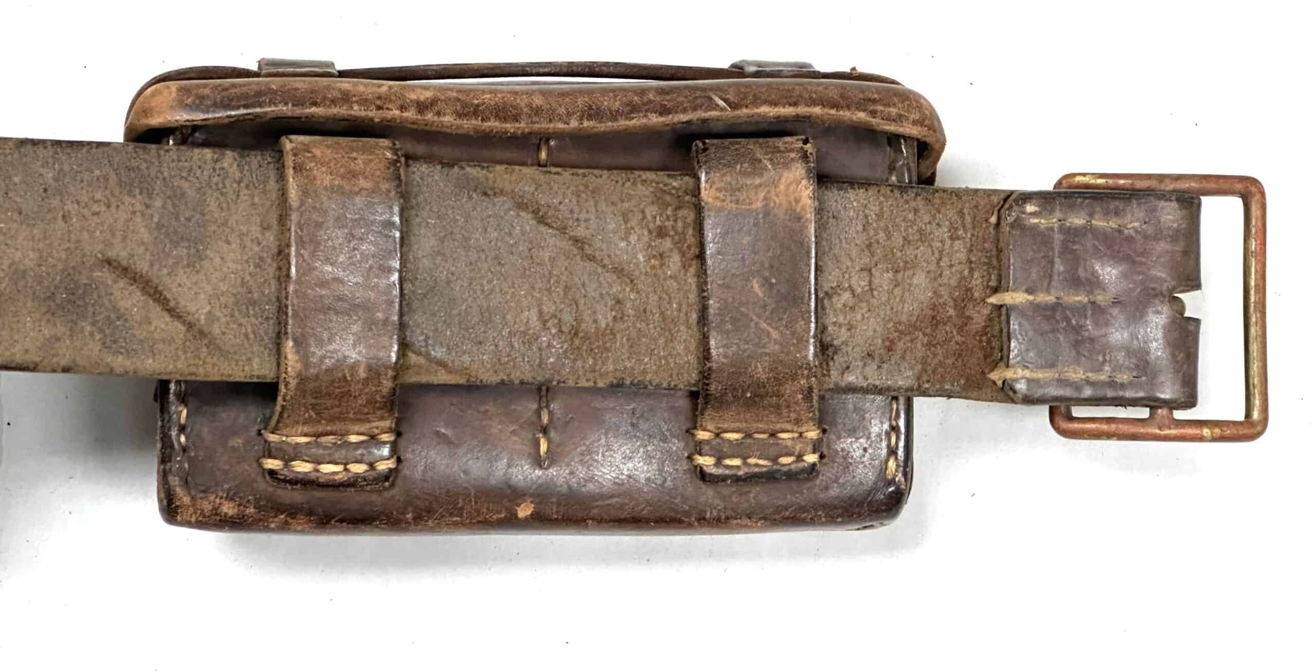 WW2 Japanese Navy Landing Force Belt Rig with Front and Rear Ammunition Pouches — image 8