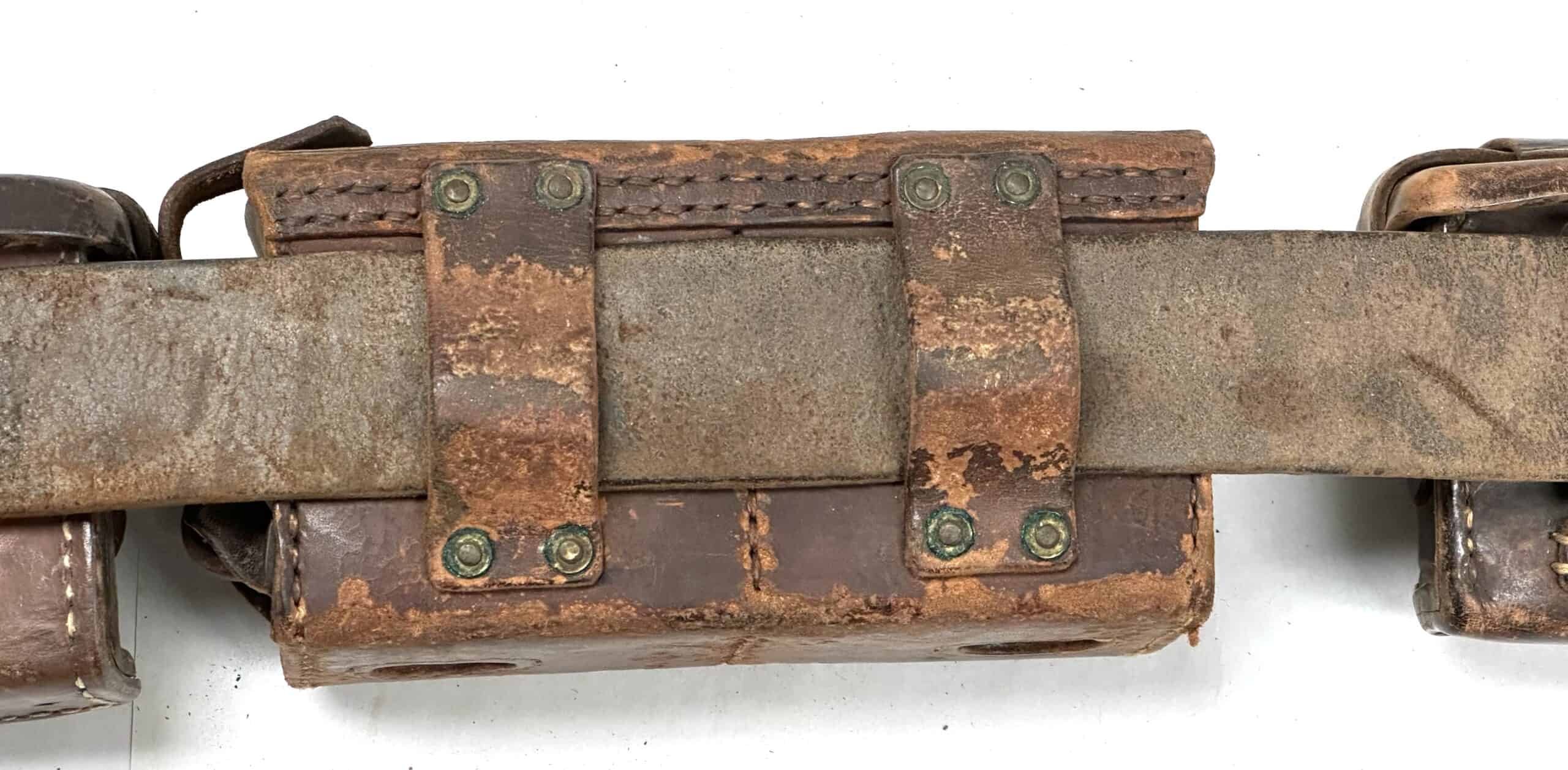 WW2 Japanese Navy Landing Force Belt Rig with Front and Rear Ammunition Pouches — image 9