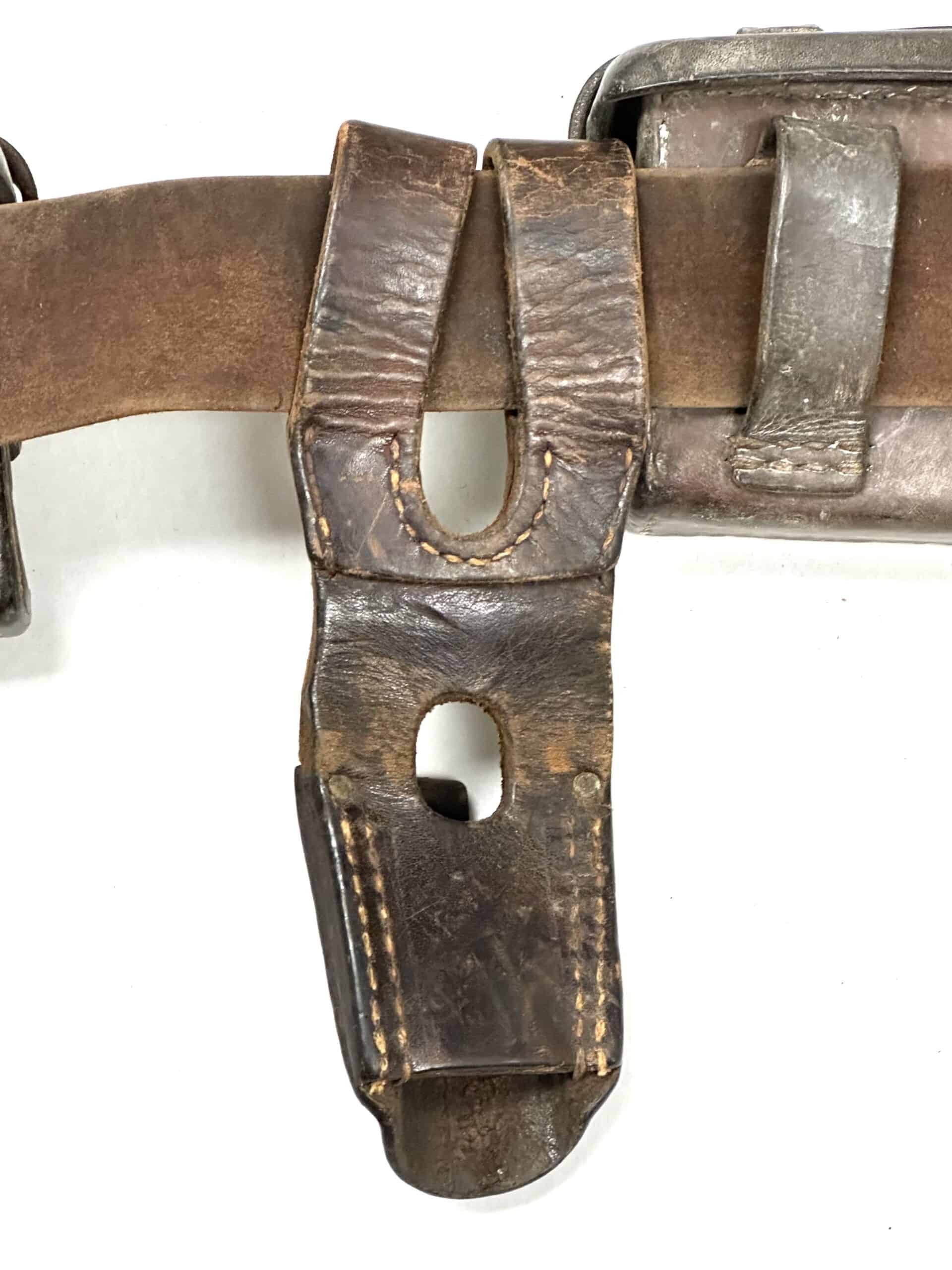 WW2 Japanese Naval Landing Force Arisaka Belt Rig with Ammunition Pouches — image 10