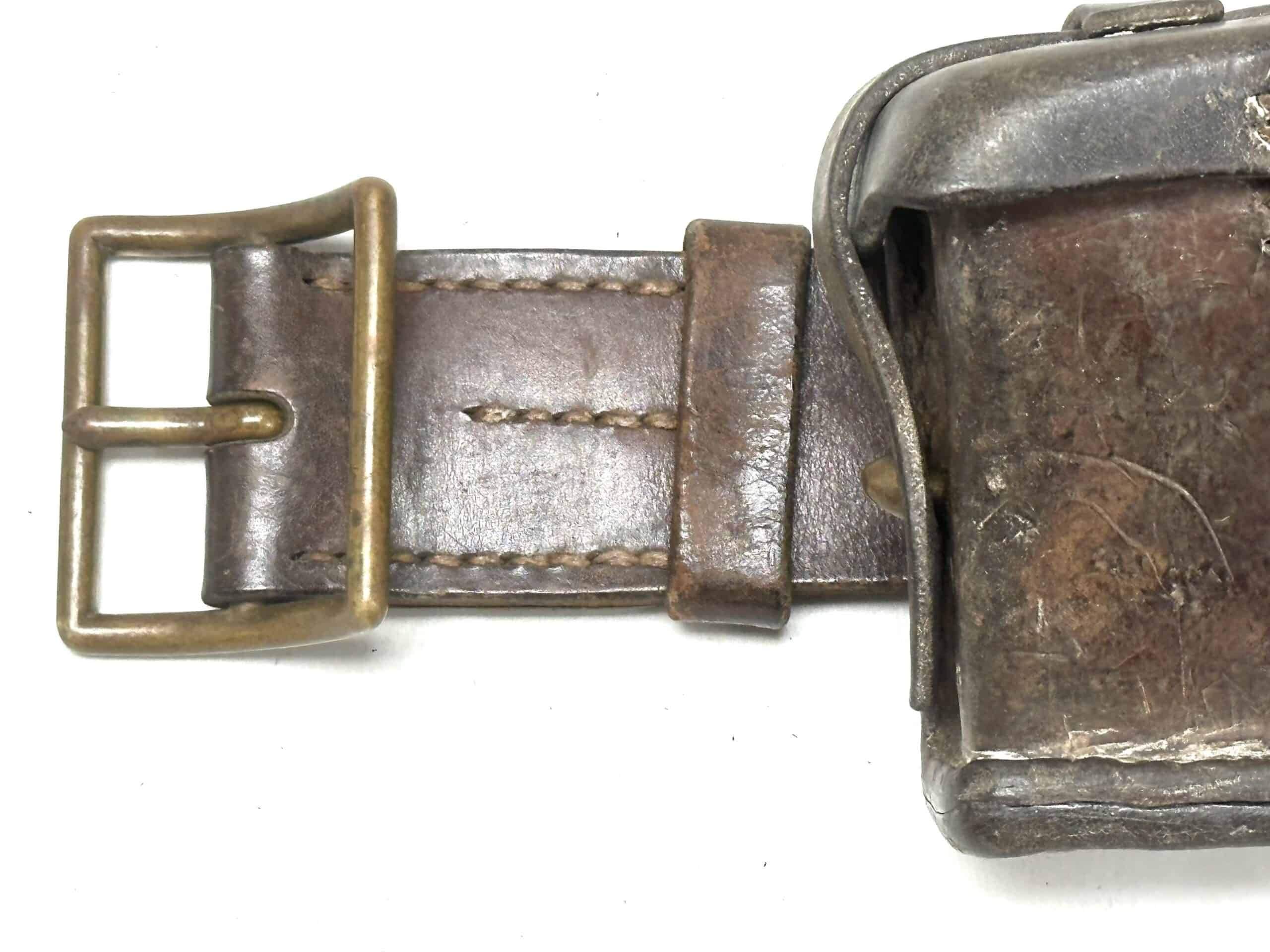 WW2 Japanese Naval Landing Force Arisaka Belt Rig with Ammunition Pouches — image 2