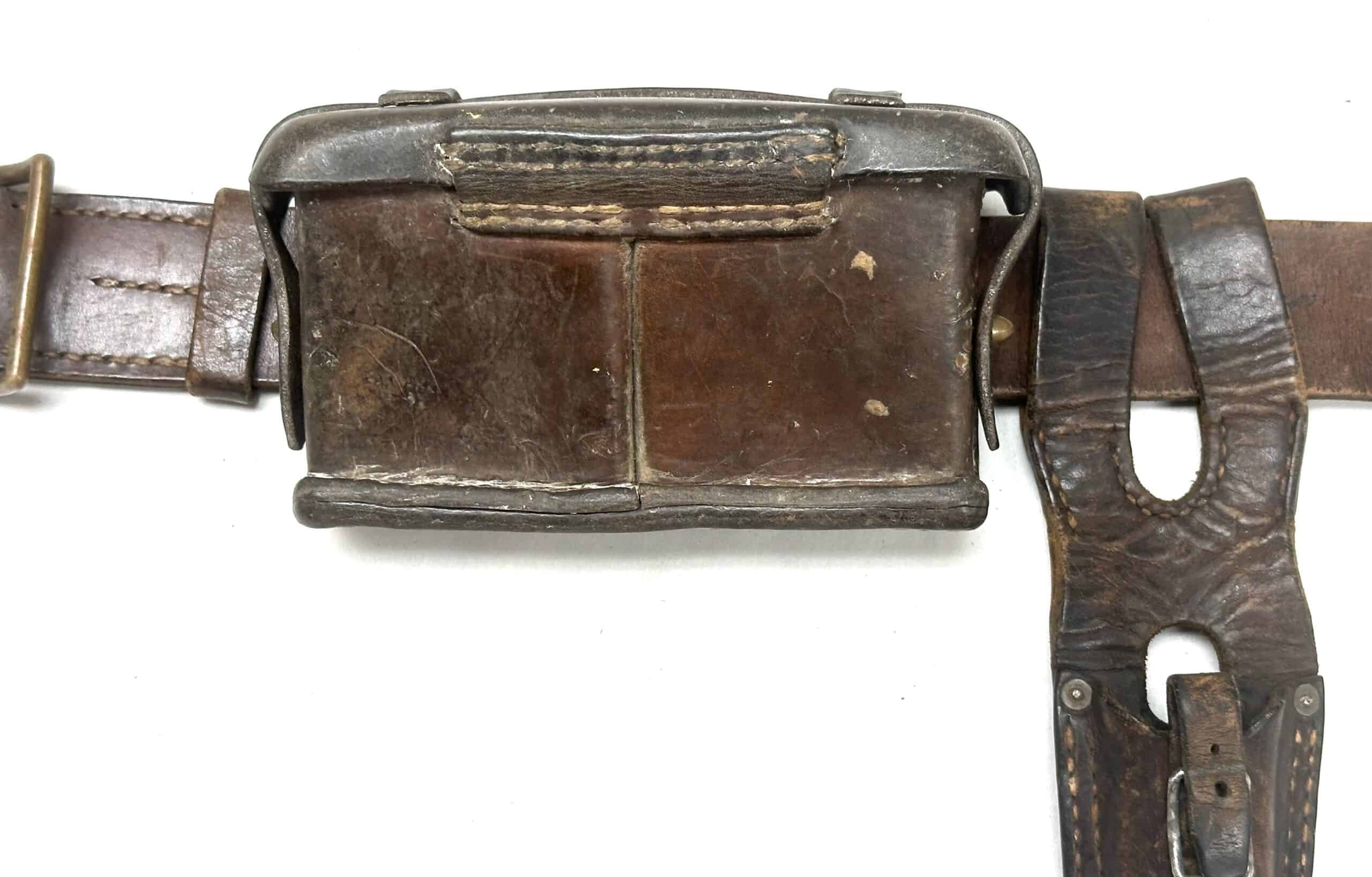 WW2 Japanese Naval Landing Force Arisaka Belt Rig with Ammunition Pouches — image 3