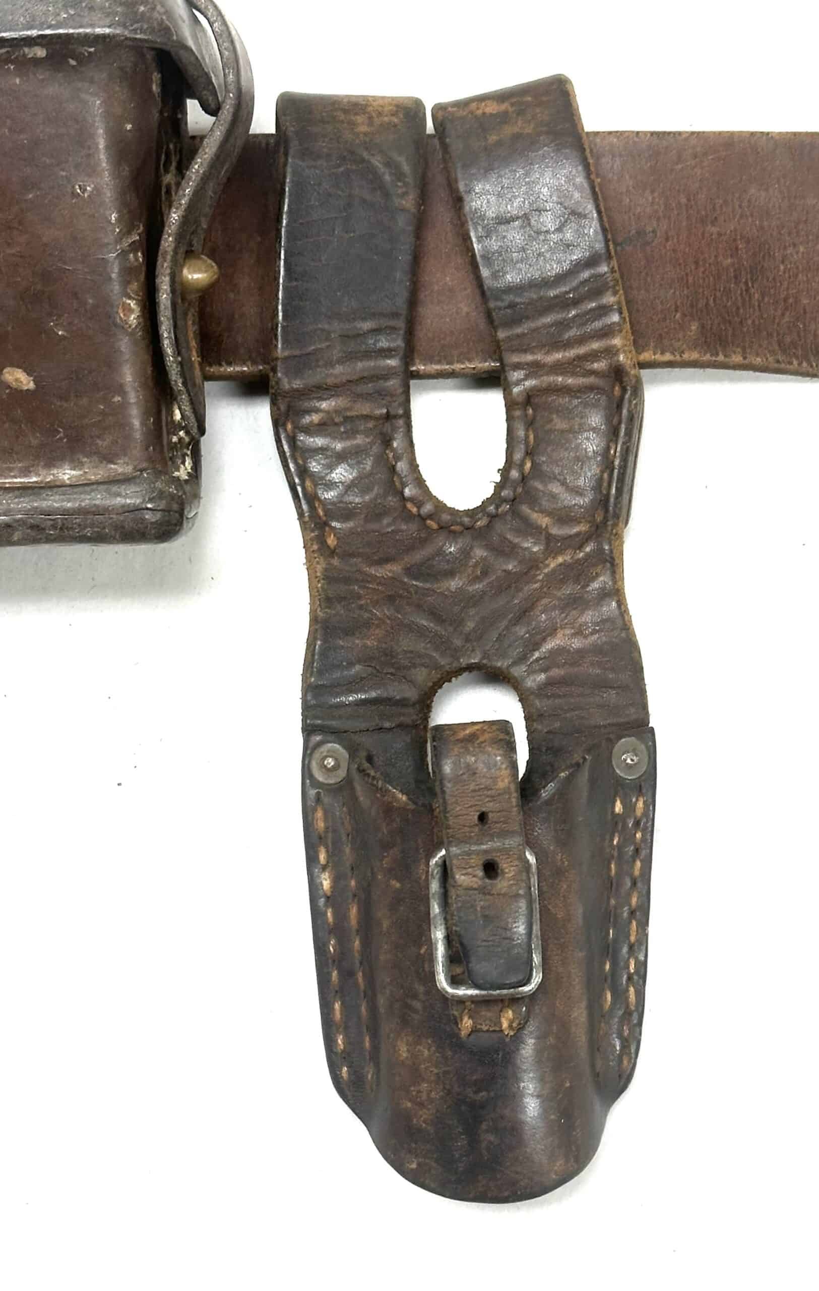 WW2 Japanese Naval Landing Force Arisaka Belt Rig with Ammunition Pouches — image 4