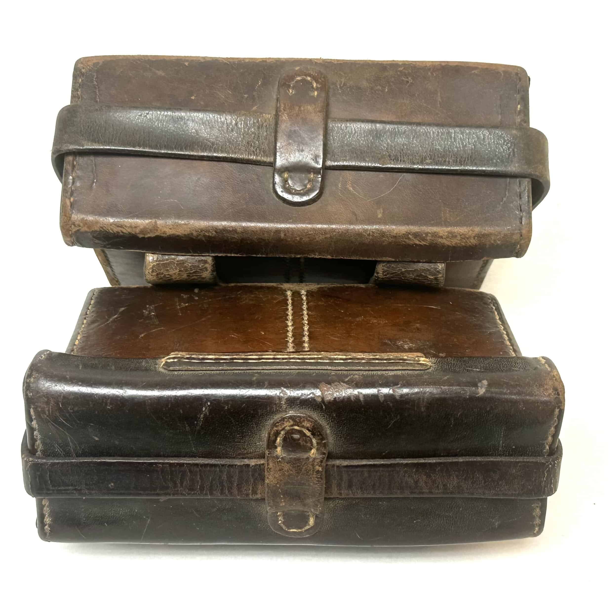 Pre WW2 Japanese Early Arisaka Ammunition Pouches Pair — image 4
