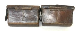 Pre WW2 Japanese Early Arisaka Ammunition Pouches Pair