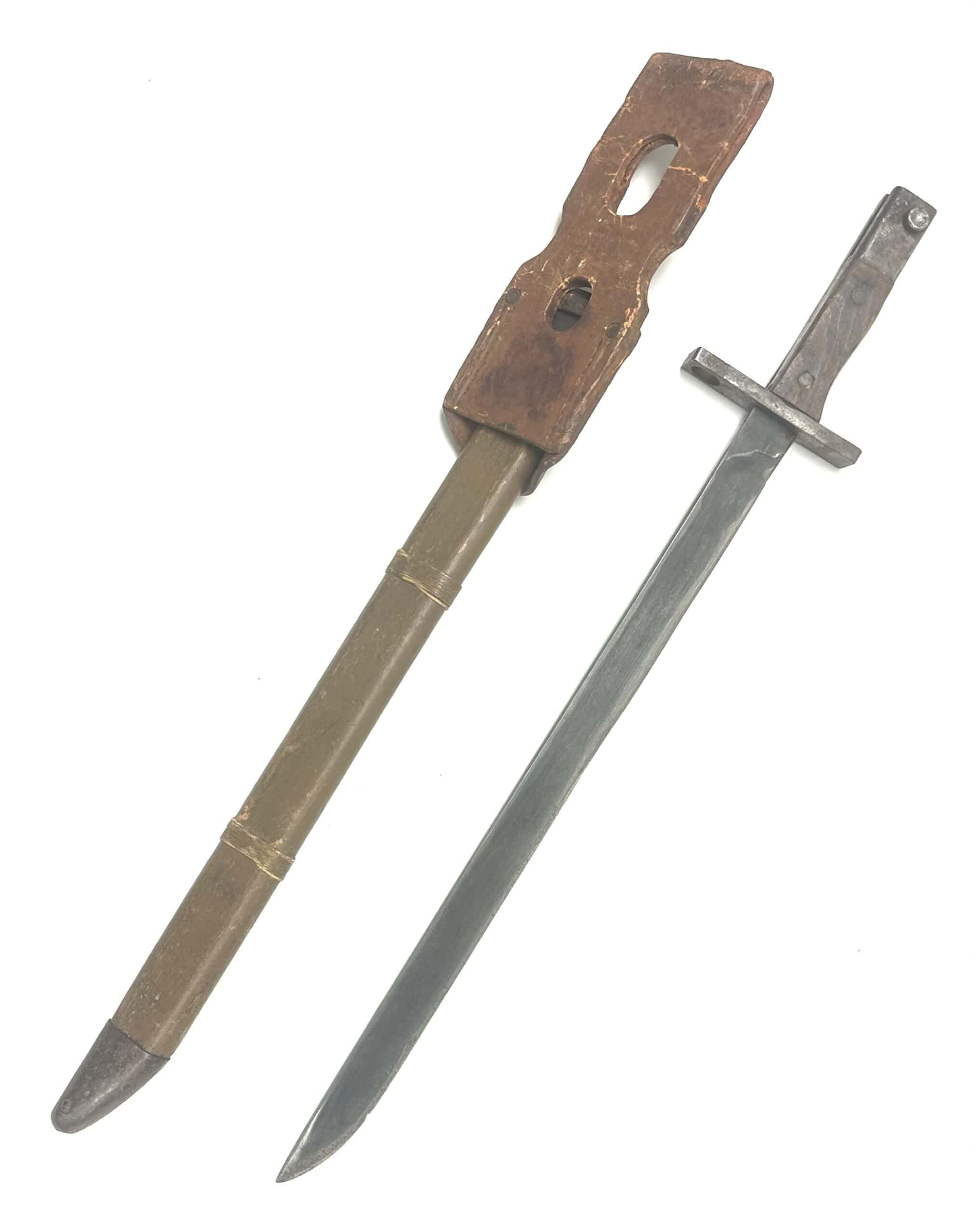 WW2 Japanese Type 30 SQUARE Guard Last Ditch Bayonet Toyoda Automatic Loomworks — image 9