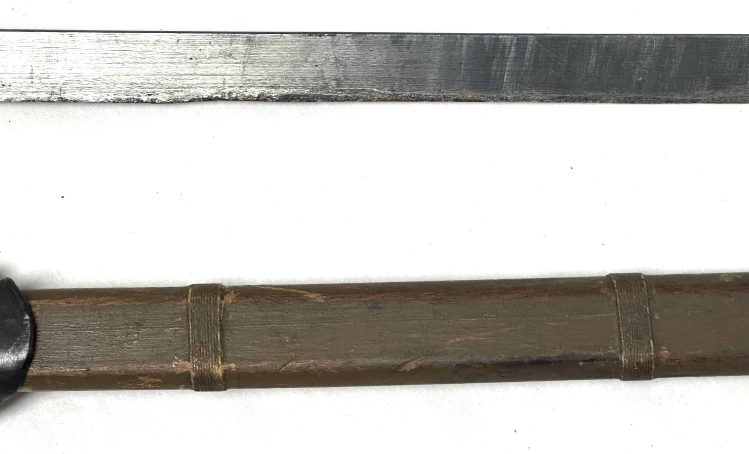 WW2 Japanese Type 30 Last Ditch Type 30 Bayonet Toyoda Automatic Loomworks with Leather Frog — image 3