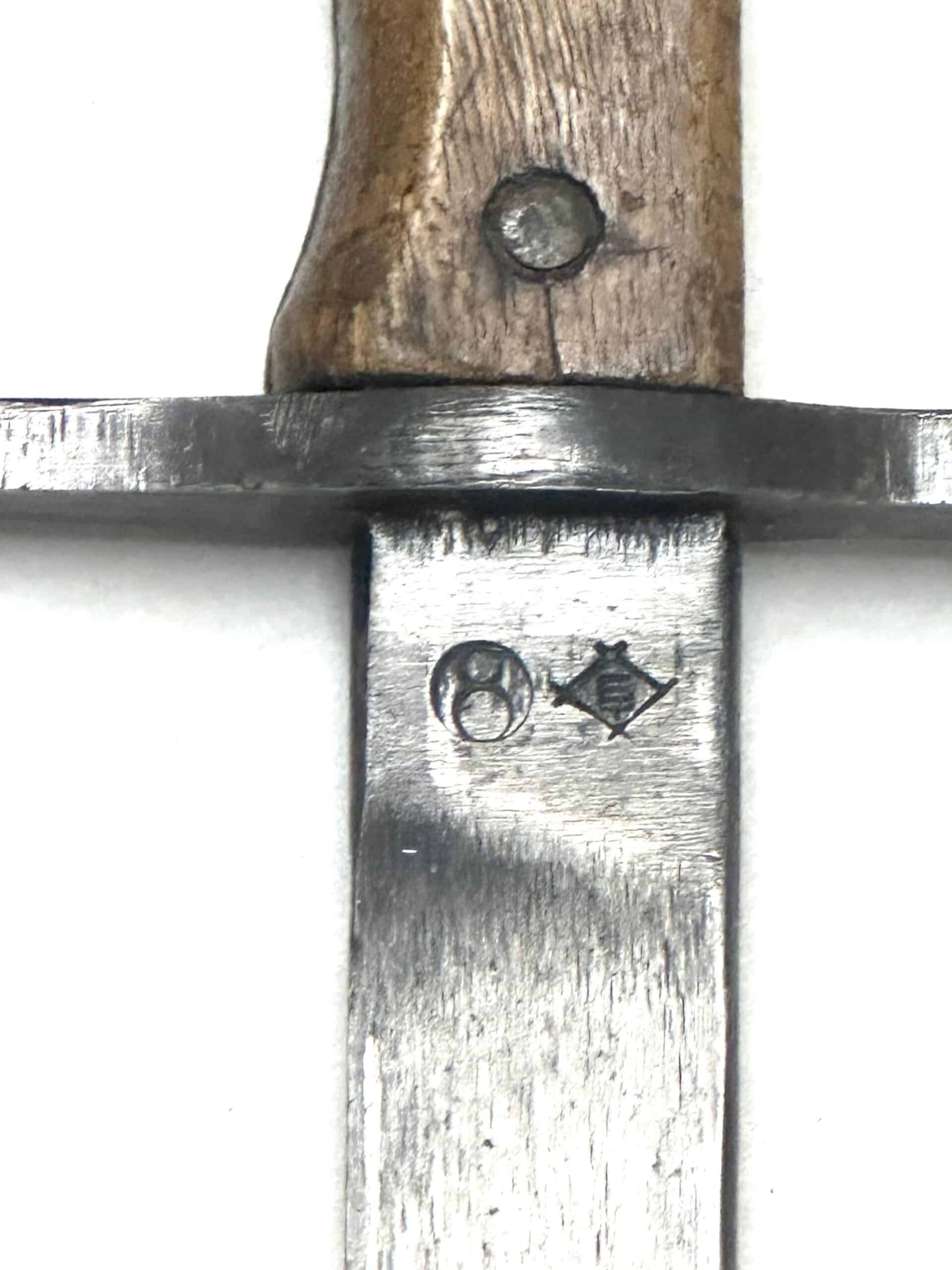 WW2 Japanese Type 30 Last Ditch Type 30 Bayonet Toyoda Automatic Loomworks with Leather Frog — image 5
