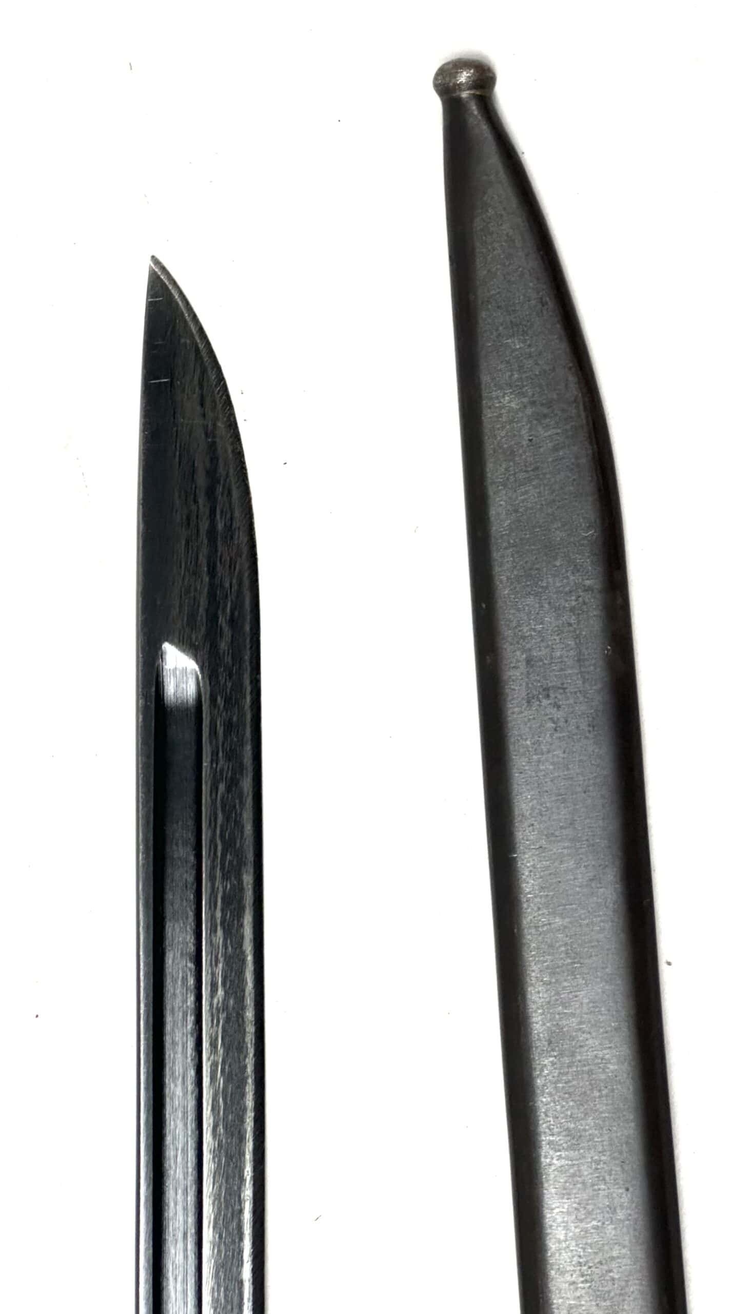 WW2 Japanese Type 30 Straight Guard Bayonet Toyoda Automatic Loomworks With Leather Frog — image 4