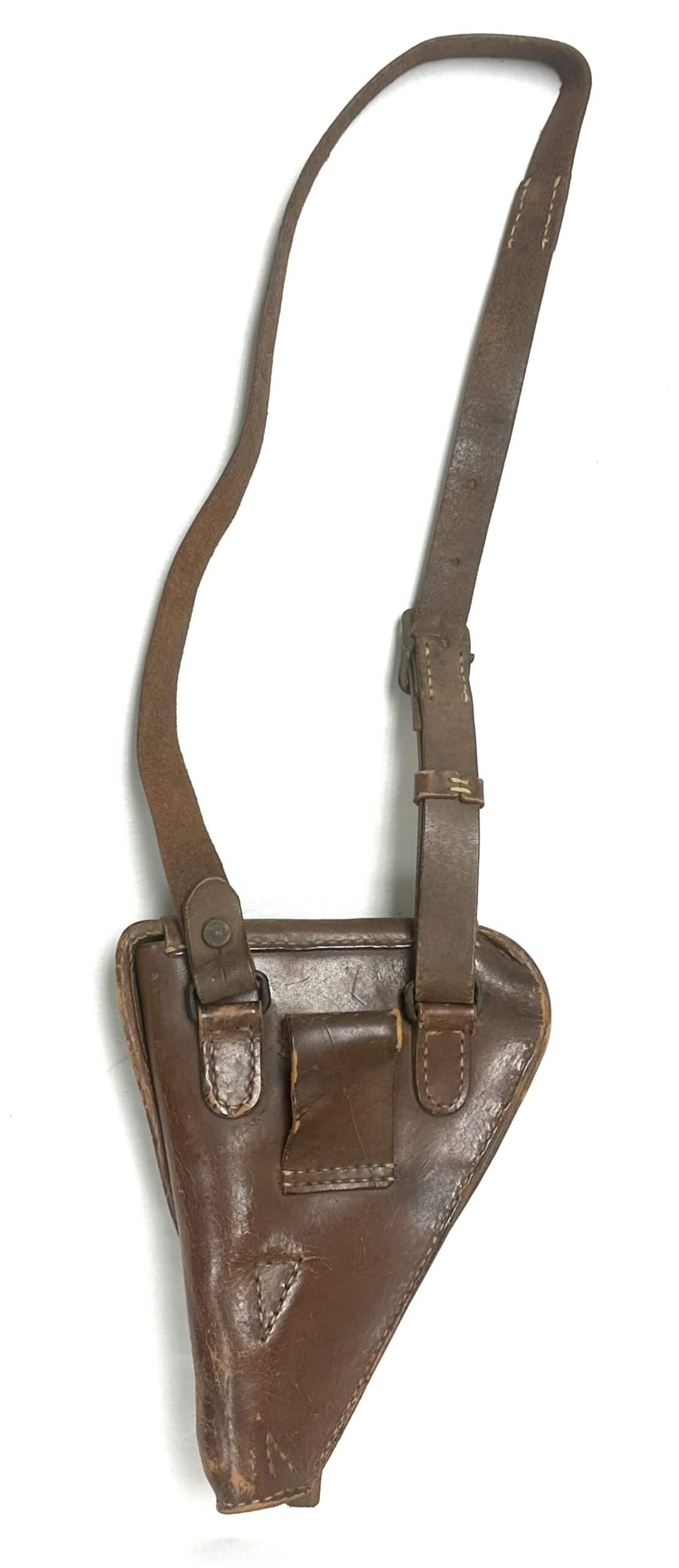 WW2 Japanese Type 14 Nambu Leather Holster with Shoulder Strap — image 2