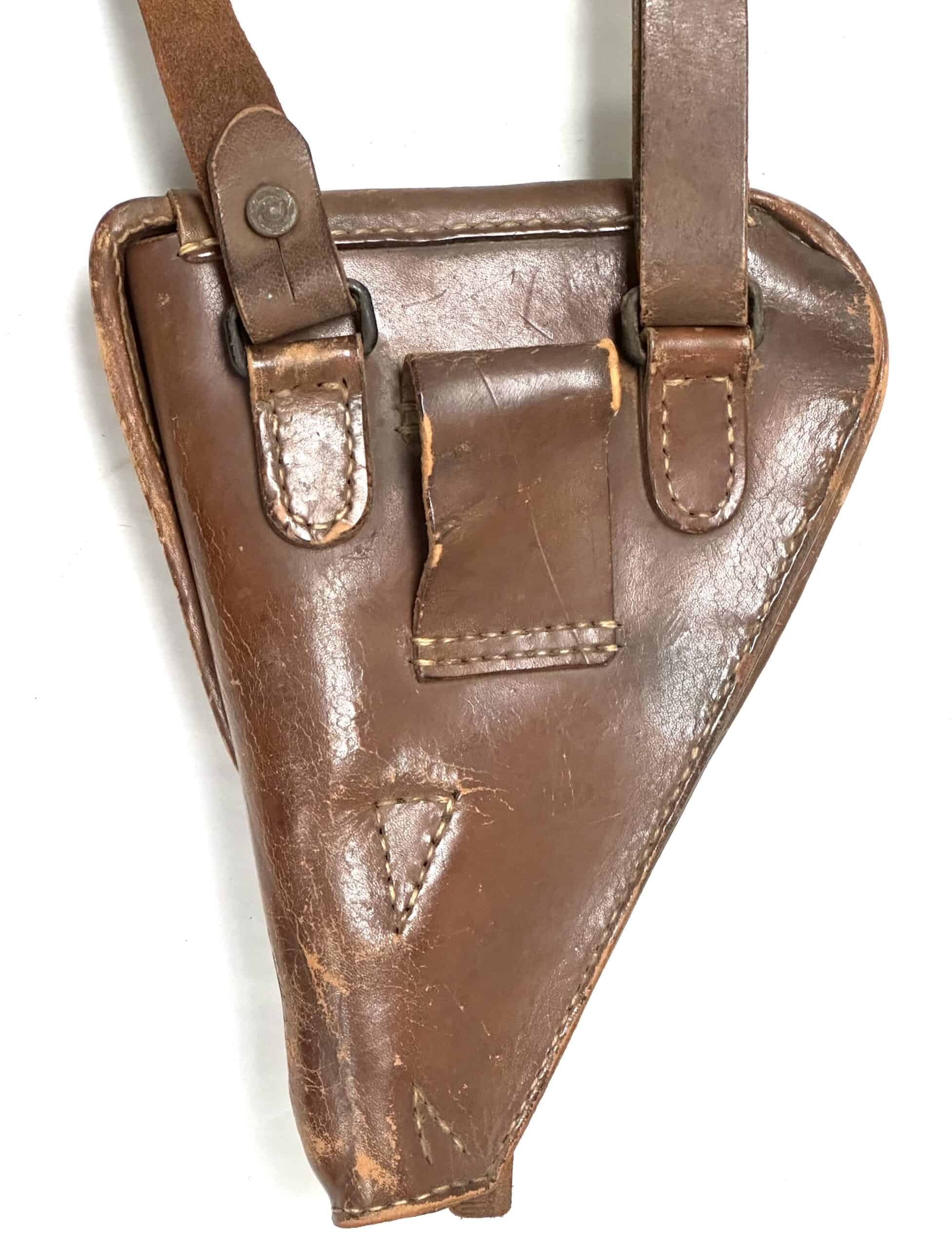 WW2 Japanese Type 14 Nambu Leather Holster with Shoulder Strap — image 3