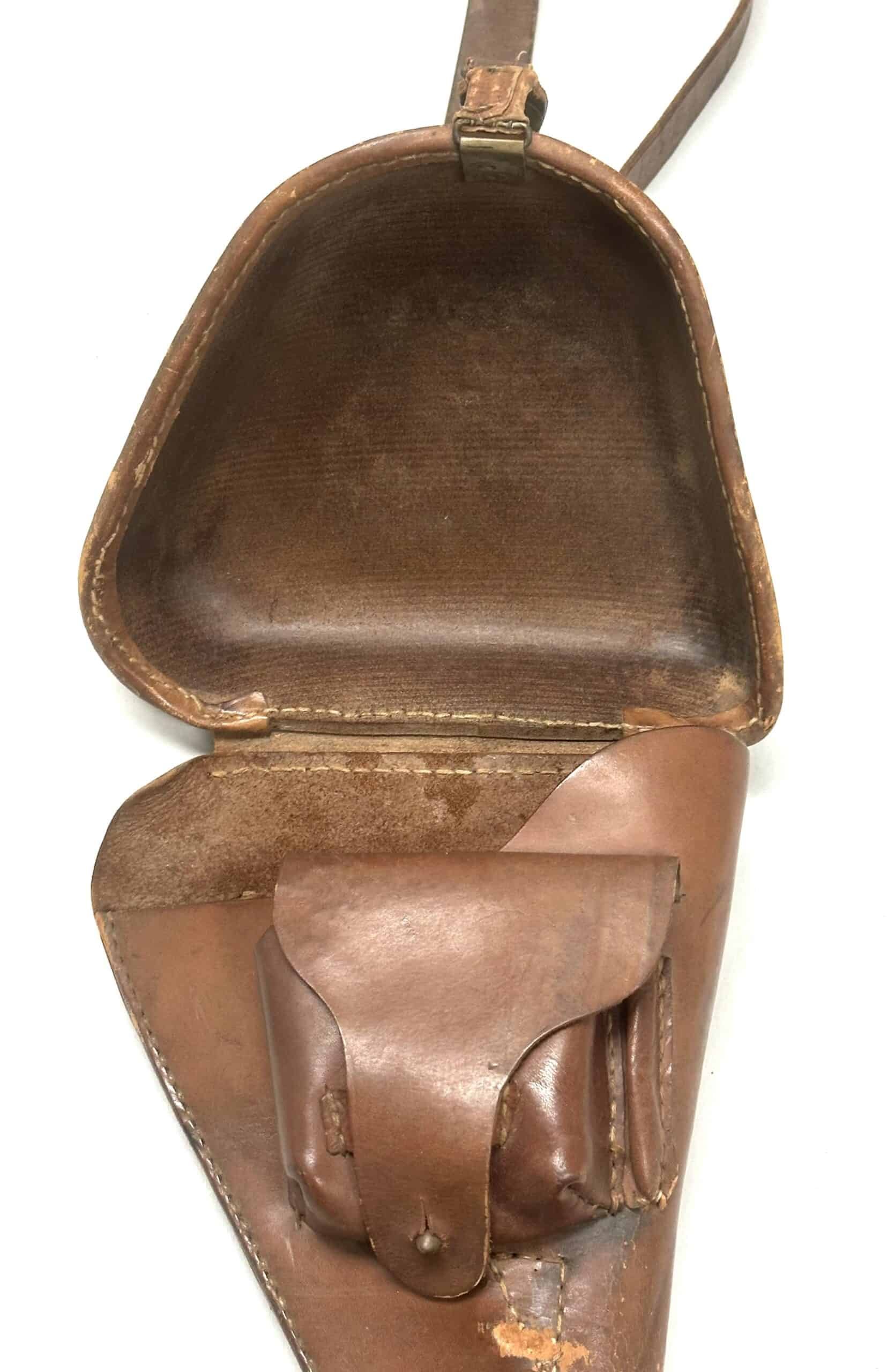 WW2 Japanese Type 14 Nambu Leather Holster with Shoulder Strap — image 8