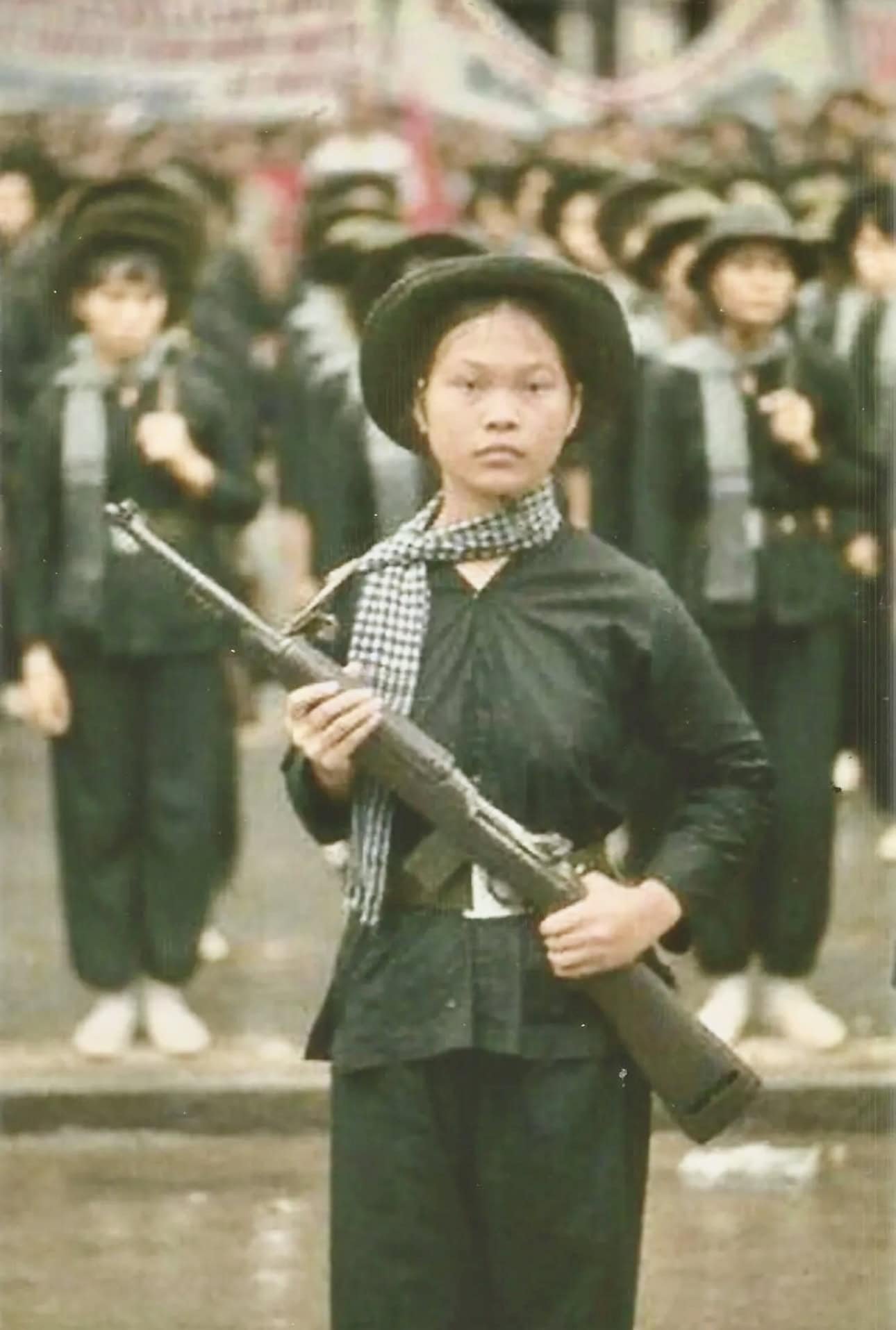 North Vietnamese Army OD Grommeted Wide Belt with Interlocking Star Buckle — image 4