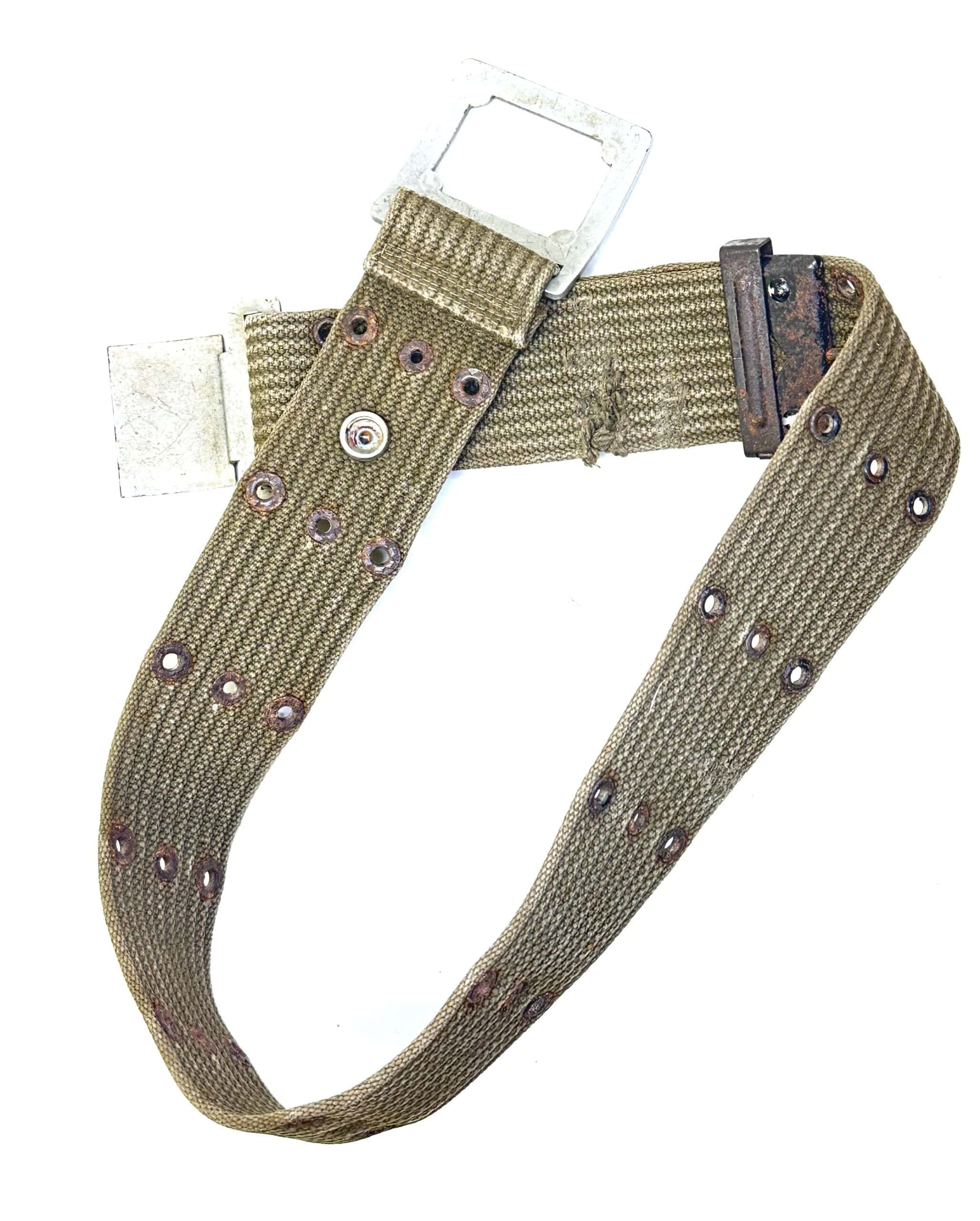 North Vietnamese Army OD Grommeted Wide Belt with Interlocking Star Buckle — image 6