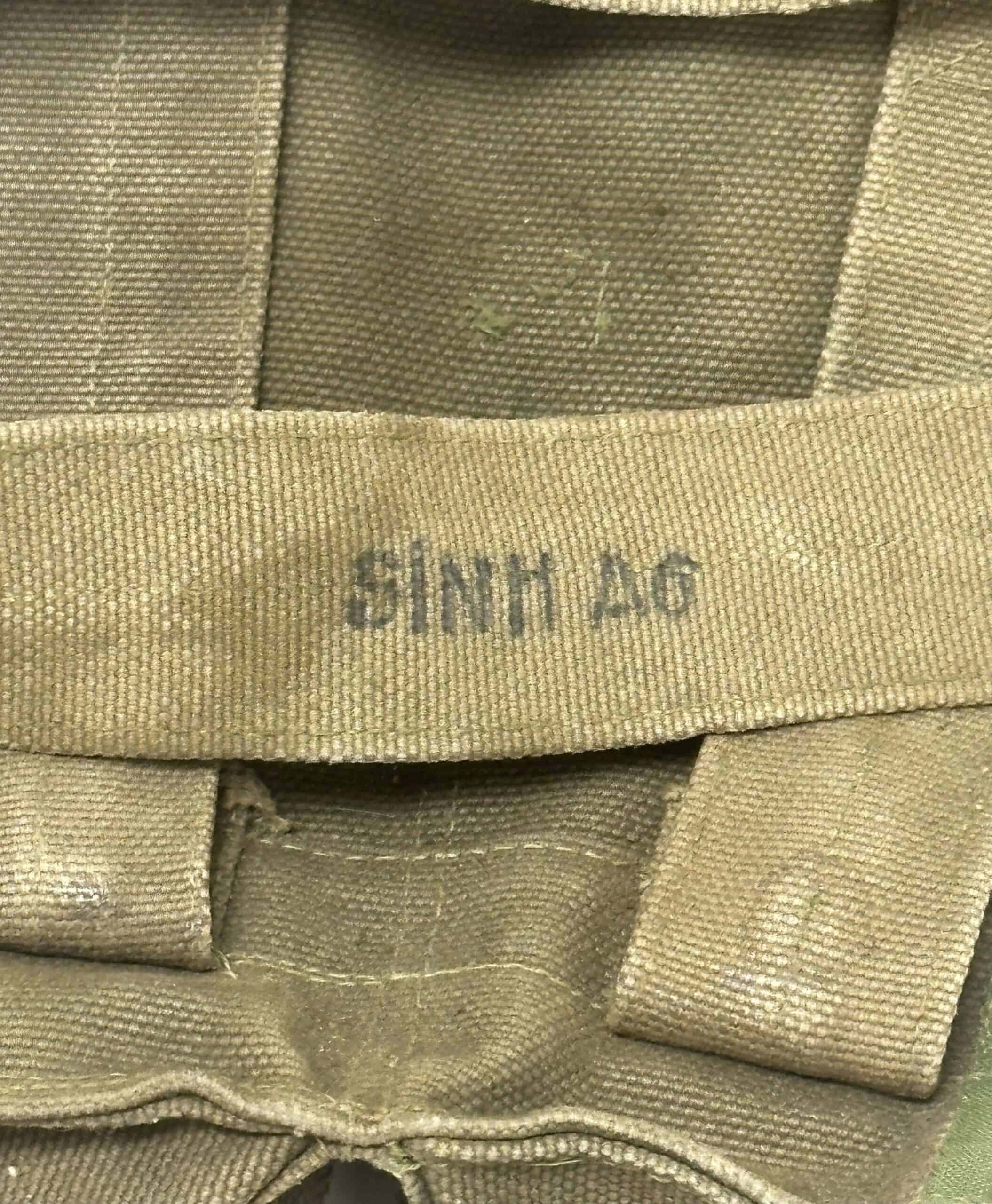 North Vietnamese Army Viet Cong Two Cell Short Handle Grenade Pouch Named — image 3