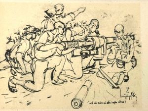 Viet Cong Propaganda Poster 1965 82mm Recoilless Rifle