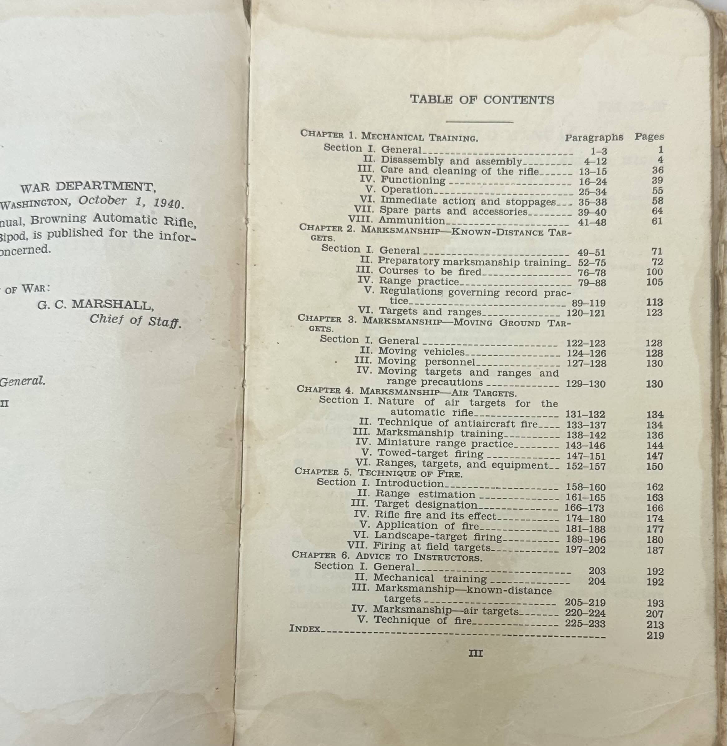 US WW2 1950 Browning Automatic Rifle Field Manual with Change 1 Update — image 4