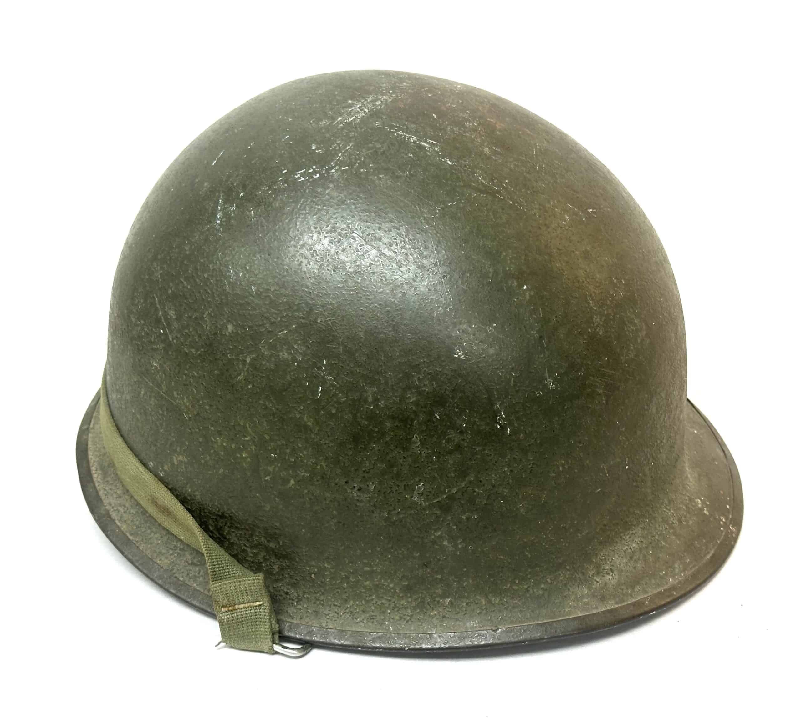 US WW2 M1 Swivel Bail Helmet & Liner Named to Same Man — image 2