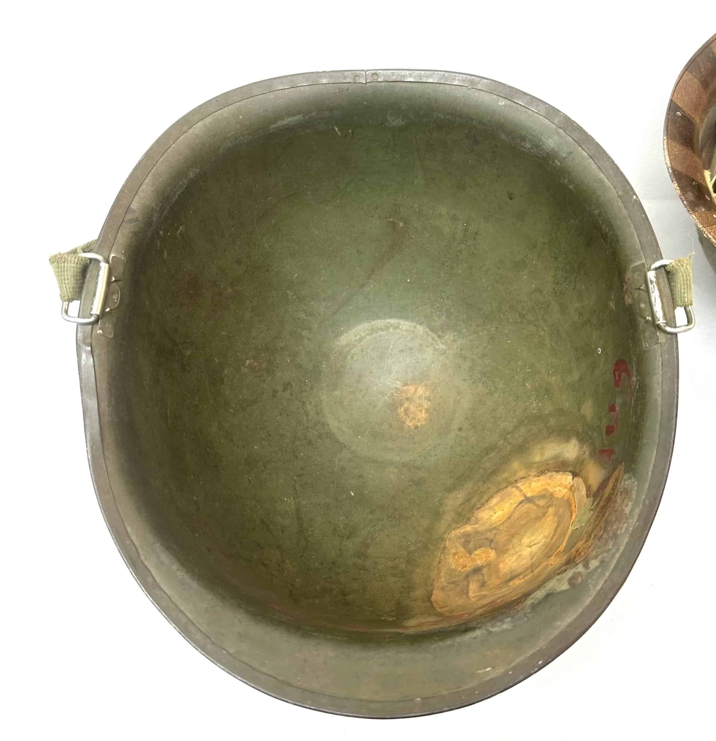 US WW2 M1 Swivel Bail Helmet & Liner Named to Same Man — image 8