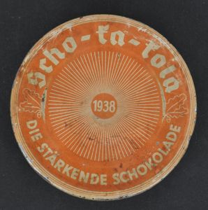 ***RARE*** WW2 German 1938 Dated 'Scho-Ka-Kola' Chocolate Tin- 'Wehrmacht Packung'