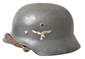 WW2 German Luftwaffe Double Decal M35 Helmet With Blast Damage …
