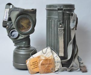 WW2 German Named Kriegsmarine M38 Communications Gas Mask With Kriegsmarine …