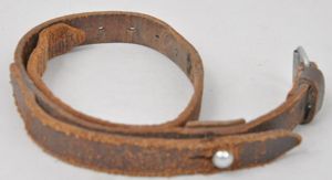 WW2 German Luftwaffe Brown Equipment Strap Marked To A 'Flieger …
