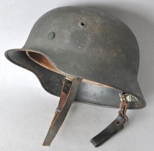 WW2 German Grey Woodchip Camouflage M40 Named Helmet With Field …