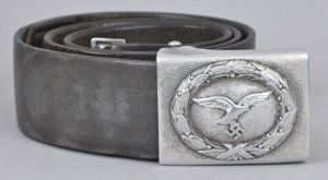 WW2 German Luftwaffe Belt & Buckle 1939 - 'SH U …