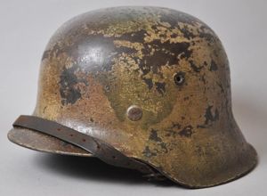 WW2 German M42 Camouflage Helmet