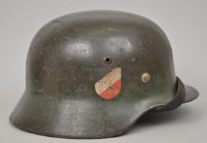 WW2 German M35 Double Decal Army Helmet