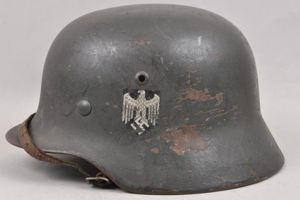 WW2 German M35 Single Decal Reissue Army Helmet
