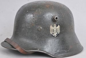 WW2 German Single Decal Army Transitional Helmet