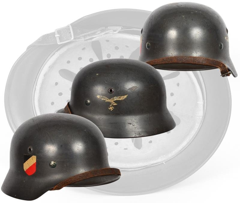 WW2 German Luftwaffe M35 Double Decal Helmet — image 16
