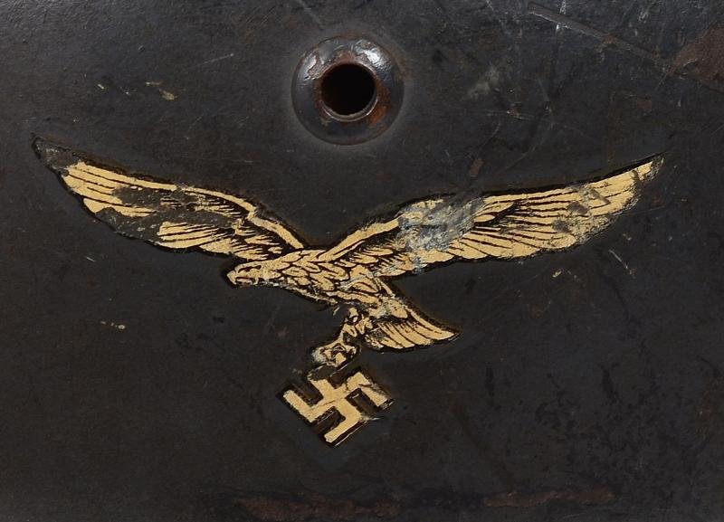 WW2 German Luftwaffe M35 Double Decal Helmet — image 4