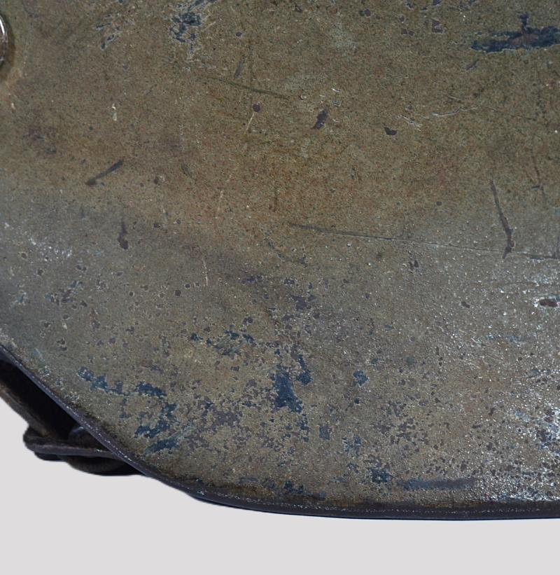 WW2 German Luftwaffe M40 Three Tone Normandy Camouflage Helmet . — image 13