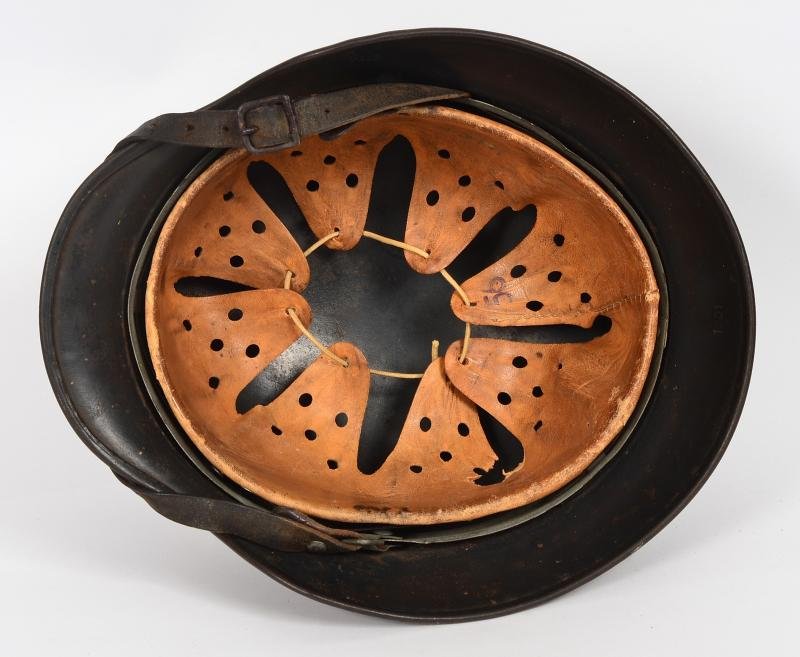 WW2 German Luftwaffe M40 Three Tone Normandy Camouflage Helmet . — image 8