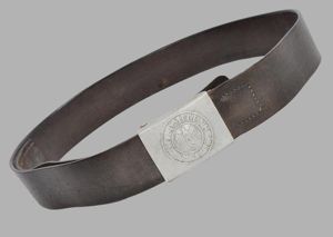 WW2 German Army Belt & Buckle With Unit Markings 1938