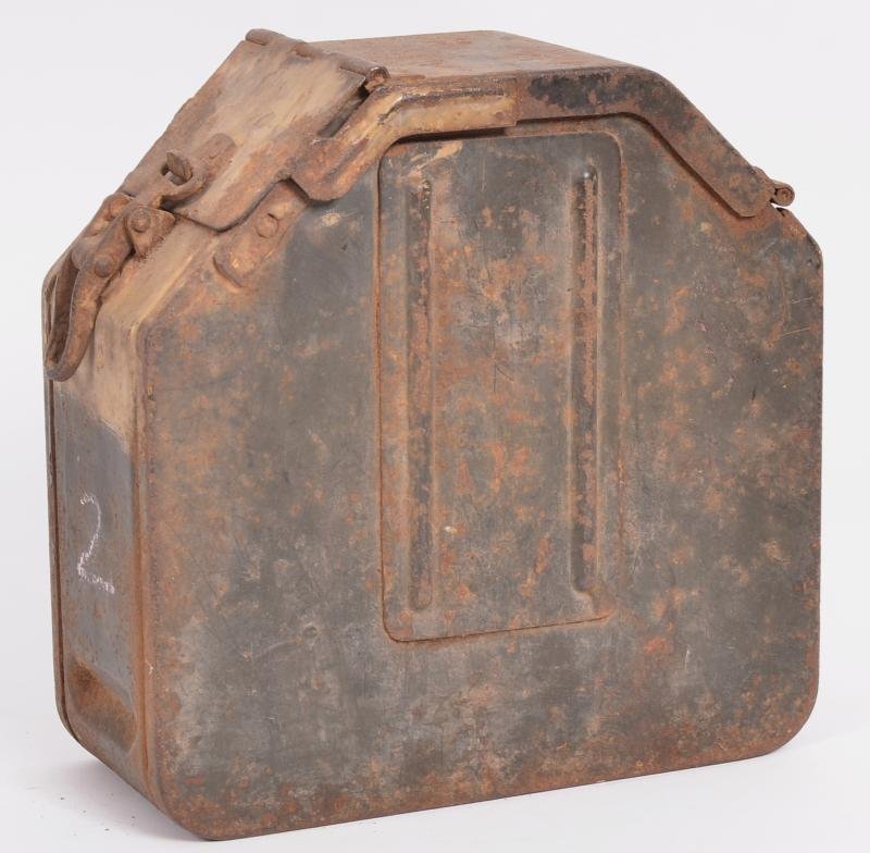 WW2 German Vehicle Mounted MG Tin With Tan Paint (MG34 Mount Zwillingssockel 36) 1940 — image 2