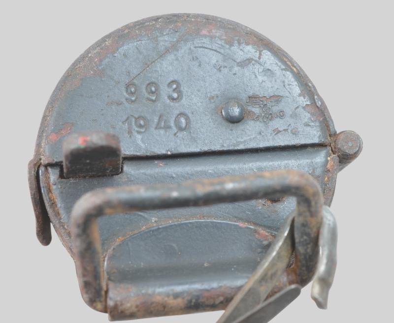 Bump 566 - WW2 German Spare Barrel Carrier 1940 In Luftwaffe Blue paint — image 4