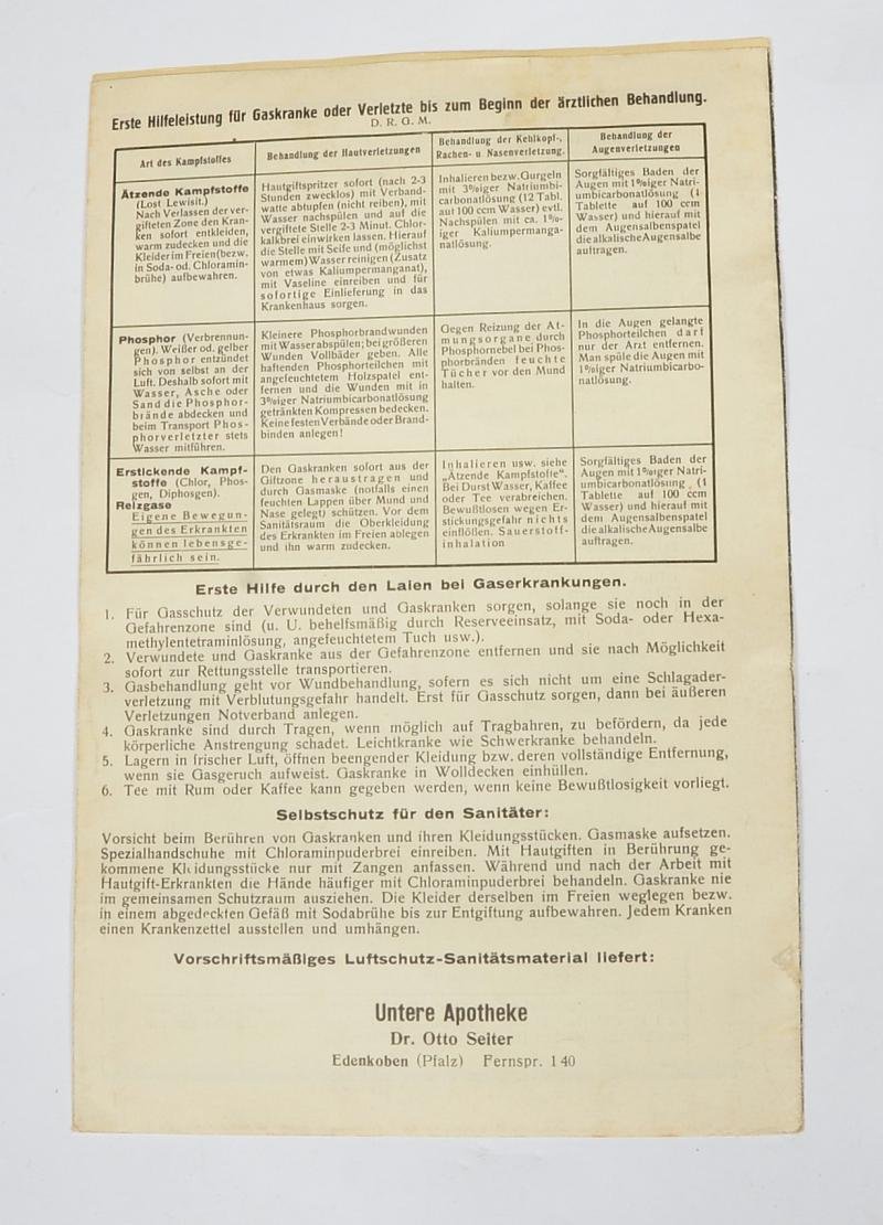 WW2 German Luftschutz Equipment Pamphlet — image 2