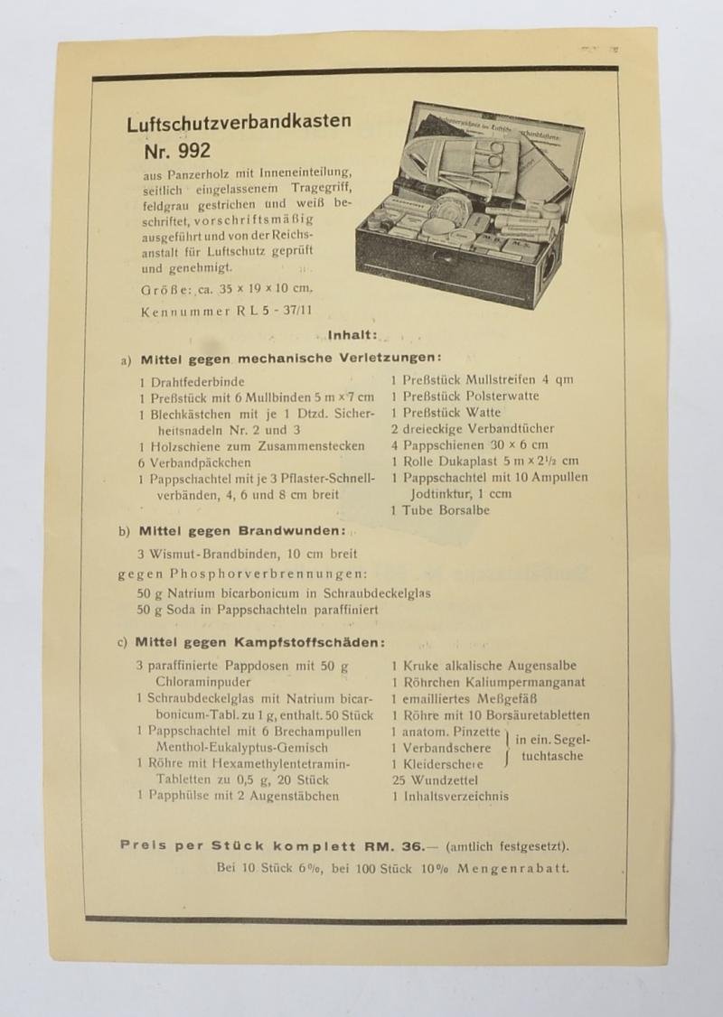 WW2 German Luftschutz Equipment Pamphlet — image 4