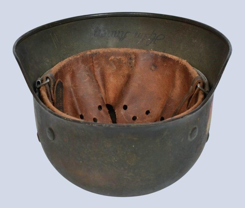 WW2 German M35 Army Double Decal Combat Helmet - Hauptmann Named — image 10