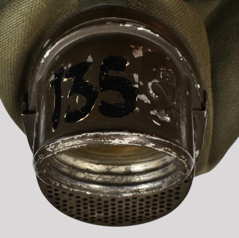WW2 German Matching Numbers Gas Mask Set with June 1944 Dated Filter — image 8